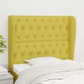 vidaXL Čelo postele so záhybmi zelené 103x23x118/128 cm látka