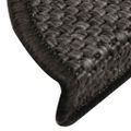 vidaXL Samolepiace nášľapy vzhľad sisalu 30 ks 56x17x3 cm antracitové