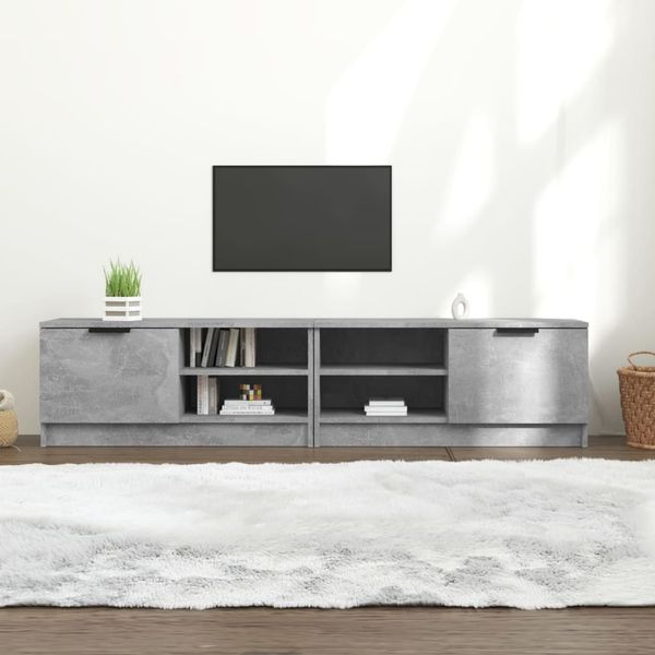 vidaXL TV stolíky 2 ks betónovosivé 80x35x36,5 cm spracované drevo