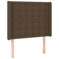 vidaXL Čelo postele so záhybmi tmavohnedé 103 x 16 x 118/128 cm látka