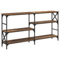 vidaXL Konzolový stôl Staré drevo 150 x 29 x 76,5 cm Kompozitné drevo
