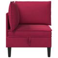 vidaXL Sofa s úložným priestorom Víno červené Zamat