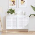 vidaXL Dvierka skriniek Louvred Design 4 ks Biela 69x29,5 cm