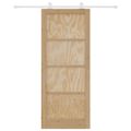 vidaXL Posuvné dvere Prírodná a biela 86 x 211 cm Borovicový masív