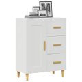 vidaXL Komoda biela 69,5x34x90 cm spracované drevo
