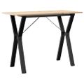 vidaXL Jedálenský stolík v tvare Y 100x50x75 cm borovica a oceľ