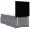 vidaXL Posteľný rám boxsping s matracom bledosivý 80x200 cm látka