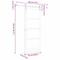 vidaXL Posuvné dvere ORKDAL Prírodná a čierna 93 x 232 cm