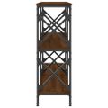 vidaXL Konzolový stolík hnedý dub 200x28x80,5 cm kompozitné drevo