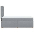 vidaXL Posteľný rám boxsping s matracom bledosivý 80x200 cm látka