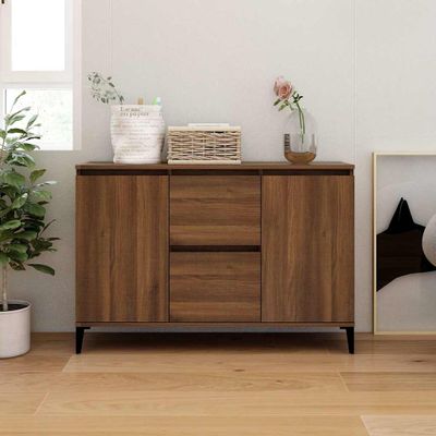 vidaXL Komoda hnedý dub 102x35x70 cm spracované drevo