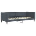 vidaXL Denná posteľ tmavosivá 90x200 cm zamat