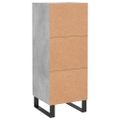vidaXL Komoda betónovo sivá 34,5x34x90 cm spracované drevo