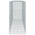 vidaXL Gabiónový kôš s krytom 450x100x200 cm pozinkované železo