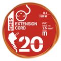 Prodlužovací kabel EMOS P01120 spojka 20m / 1 zásuvka / oranžový / PVC / 230 V / 1,5 mm2