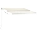 vidaXL Ručne zaťahovacia markíza s LED 300x250 cm krémová