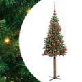 vidaXL Úzky vianočný stromček Zelená 150 cm