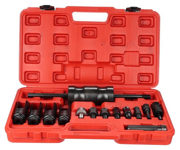 Sada na demontáž vstrekovačov s rázovým kĺzavým kladivom MECHANIC PULLER SET 1, 14 ks SIXTOL