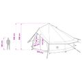 vidaXL Tipi stan 18-miestny Armádna zelená Polyester a oceľ