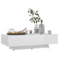 vidaXL Konferenčný stolík lesklý biely 100x49,5x31 cm kompozitné drevo