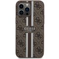 Puzdro Guess pre iPhone 15 Pro Max 6,7" GUHMP15XP4RPSW hnedé HC MAGSAFE 4G PRINTED STRIPES