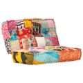 vidaXL Taburetka 100x100x20 cm, patchwork, látka