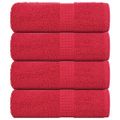 vidaXL Utierky na umývanie FROGN 4 ks červené 30x30 cm 360 g/m²