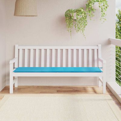 vidaXL Podložka na lavičku Tyrkysová 150 x 50 x 3 cm Oxfordská látka