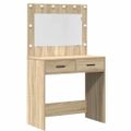 vidaXL Toaletný stolík 3 ks Hnedá 78,5 x 41 x 135 cm Kompozitné drevo