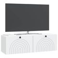 vidaXL Nástenná TV skrinka Biela 98 x 31 x 30 cm Kompozitné drevo