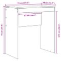 vidaXL Stôl Staré drevo 70 x 40 x 76 cm