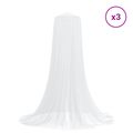 vidaXL Sieť proti komárom na posteľ 3 ks 156 mesh Biela ⌀56 x 220 cm