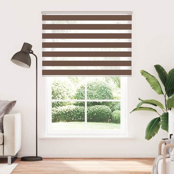 vidaXL Zebra roleta hnedá 160x230 cm šírka látky 155,9cm polyester