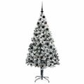 vidaXL Umelý vianočný stromček Biela 180 cm PVC a Oceľ a Plast