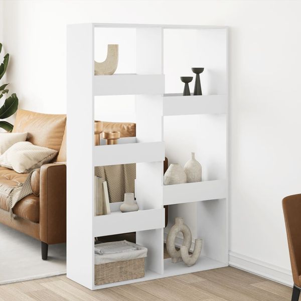 vidaXL Deliaca stena biela 100x33x155,5 cm kompozitné drevo
