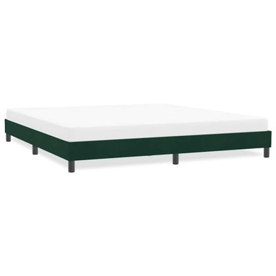 vidaXL Rám postele bez matraca Tmavo zelená 180x210 cm Zamat