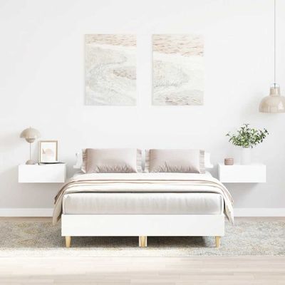 vidaXL Posteľný rám bez matraca biely 120x190 cm kompozitné drevo