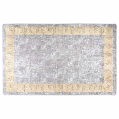 vidaXL Prateľný koberec 160x230 cm sivý