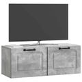 vidaXL Nástenná TV skrinka Nástenný Betónovo sivá 78,5 x 31 x 30 cm