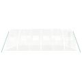 vidaXL Fóliovník s oceľovým rámom biely 24 m² 6x4x2 m