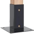 vidaXL podstavce stĺpikov štvorcové 12 ks Antracit 61x61 mm