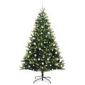 vidaXL Umelý skladací vianočný stromček 300 LED diód Zelená 210 cm