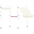 vidaXL Ručne zaťahovacia markíza 150 cm krémová
