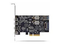 USB adaptér - PCIe 3.0 x4 - USB-C 3.2 Gen 1 x 4 + USB 3.2 Gen 1 x 1 - čierna