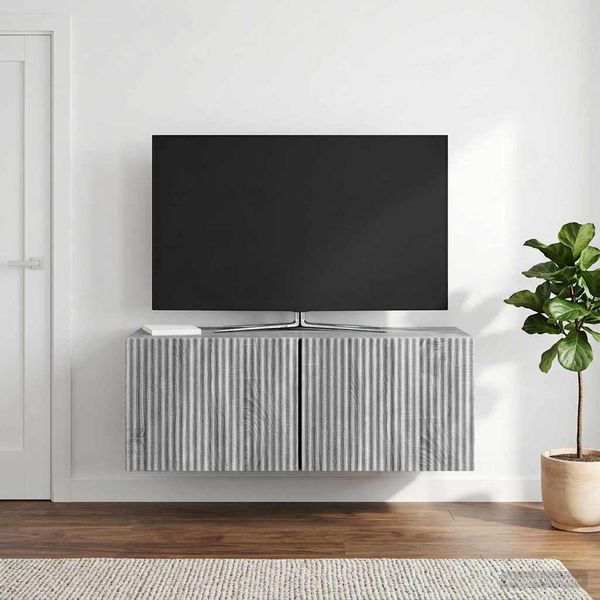 vidaXL Nástenná TV skrinka Nástenný Sivá sonoma 78,5 x 31 x 30 cm