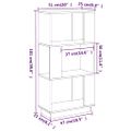 vidaXL Knižnica/deliaca stena čierna 51x25x101 cm masívna borovica