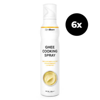 Ghee sprej na varenie - GymBeam, 6 x 200 ml