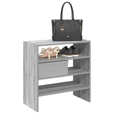 vidaXL Stojany na topánky 2 ks stohovateľné sivé sonoma 60x30x30,5 cm