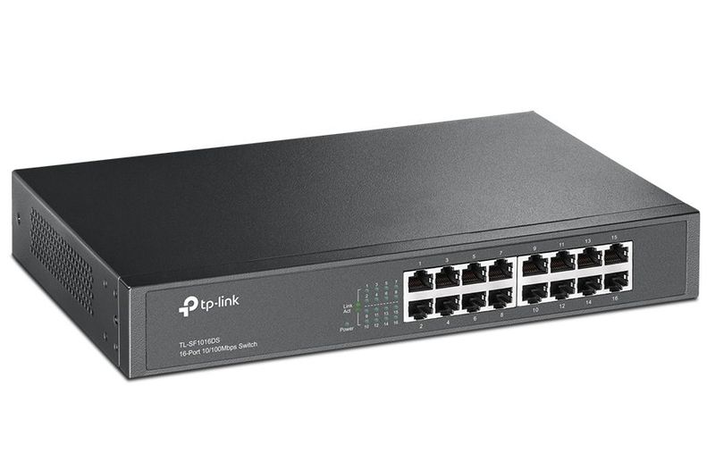TP-Link TL-SF1016DS/ switch 16 x 10/100 Mbs/ 13" rack/ kovový TP-LINK TL-SF1016DS/ switch 16 x 10/100 Mbs/ 13" rack/ kovový