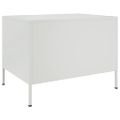 vidaXL Konferenčný stolík bela 68x50x50,5 cm oceľ